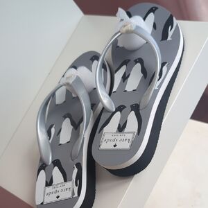 Kate Spade Flip Flops - Black and Gray